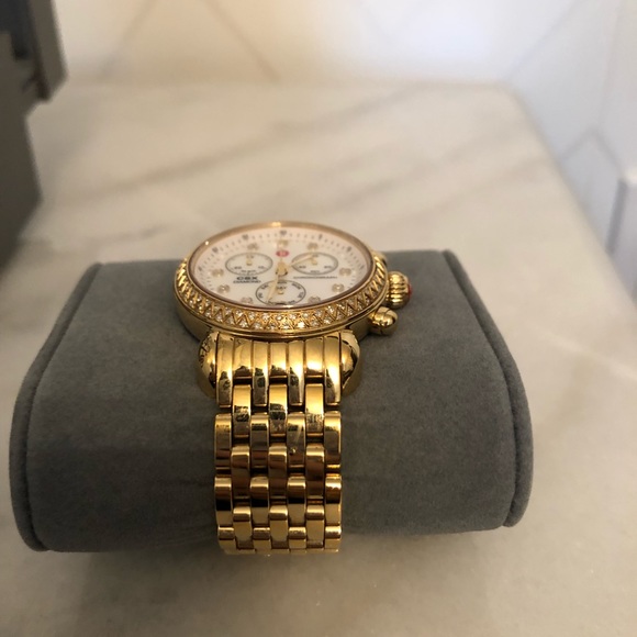 Michele Diamond Gold-Tone Stainless Steel Watch main image 5